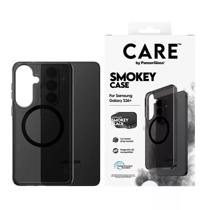 PanzerGlass CARE™ by ® Urban Explorer Case Smokey musta Qi Samsung Galaxy S26+