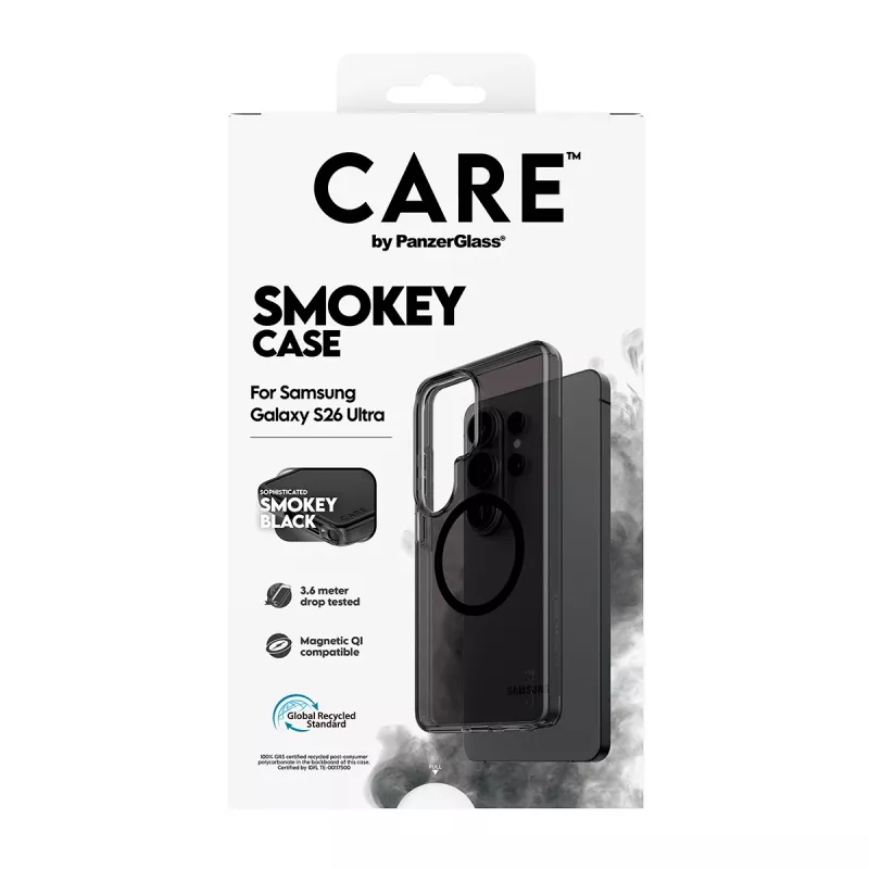 Suojakotelo PanzerGlass CARE Urban Explorer Case Smokey musta Qi Samsung Galaxy S26 Ultra