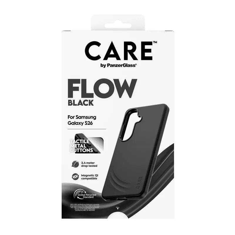 PanzerGlass CARE™ by ® Flow Case musta Qi Samsung Galaxy S26