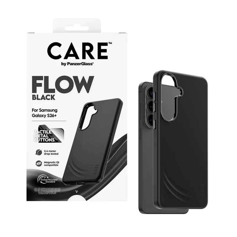 PanzerGlass CARE™ by ® Flow Case musta Qi Samsung Galaxy S26+