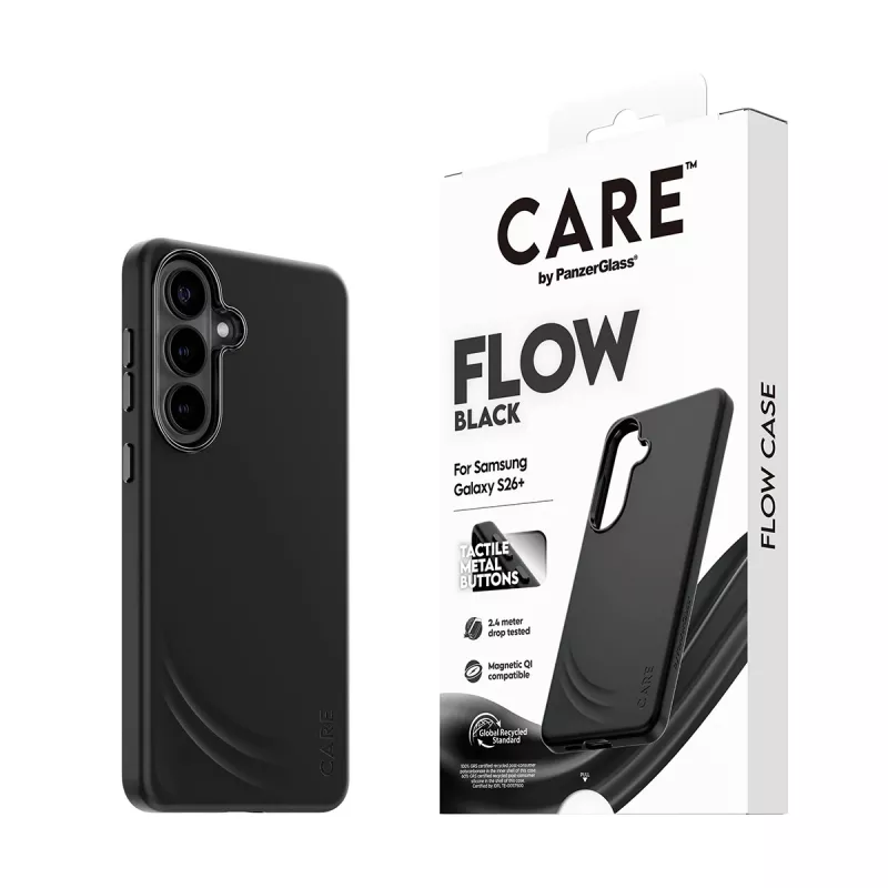 PanzerGlass CARE™ by ® Flow Case musta Qi Samsung Galaxy S26+