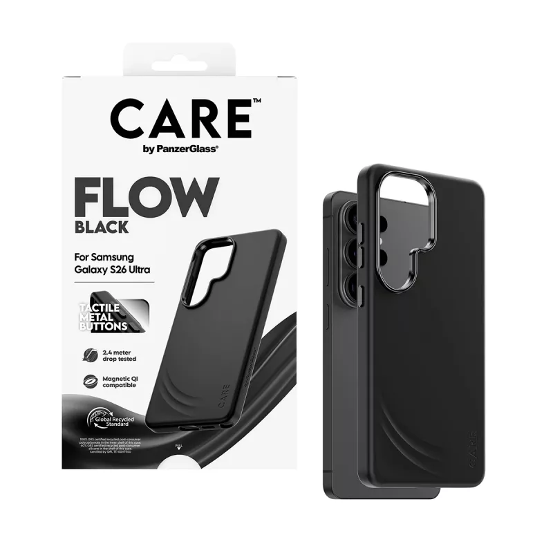 PanzerGlass CARE™ by ® Flow Case musta Qi Samsung Galaxy S26 Ultra
