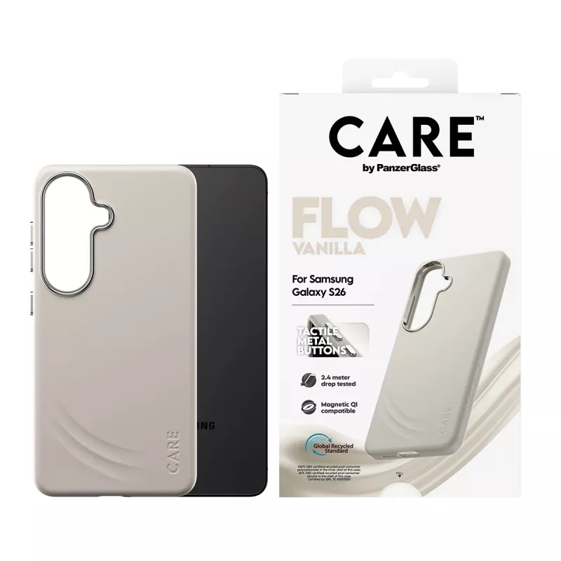 PanzerGlass CARE™ by ® Flow Case Vanilla Qi Samsung Galaxy S26