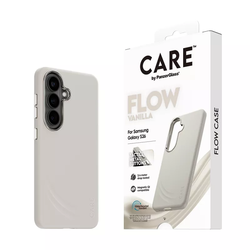 PanzerGlass CARE™ by ® Flow Case Vanilla Qi Samsung Galaxy S26