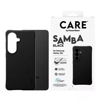 PanzerGlass CARE™ by ® Samba Case musta Qi Samsung Galaxy S26