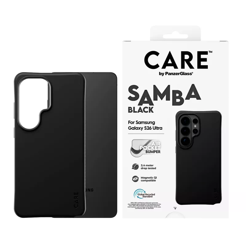 PanzerGlass CARE™ by ® Samba Case musta Qi Samsung Galaxy S26 Ultra
