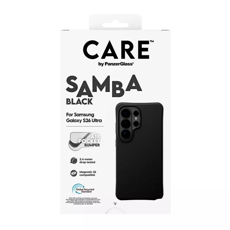 PanzerGlass CARE™ by ® Samba Case musta Qi Samsung Galaxy S26 Ultra