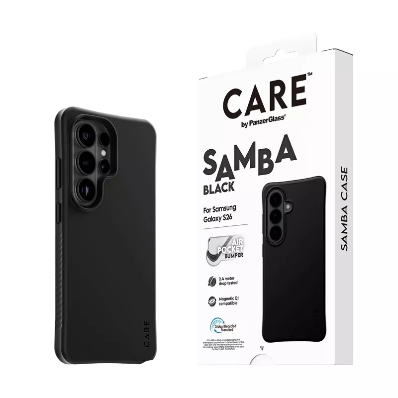 PanzerGlass CARE™ by ® Samba Case musta Qi Samsung Galaxy S26 Ultra
