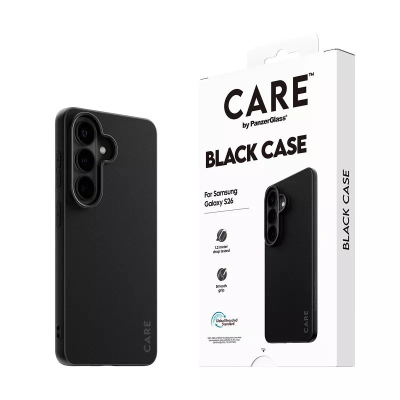 TPU-suojakotelo PanzerGlass CARE™ Samsung Galaxy S26 – musta