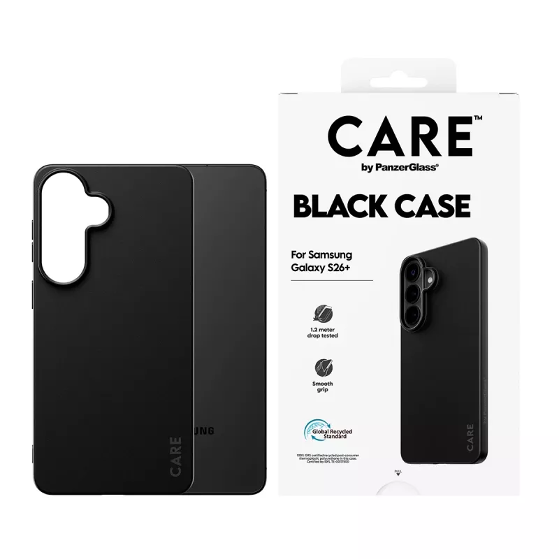 TPU-kotelo Samsung Galaxy S26+ PanzerGlass CARE™ – musta