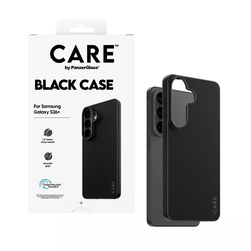 TPU-kotelo Samsung Galaxy S26+ PanzerGlass CARE™ – musta