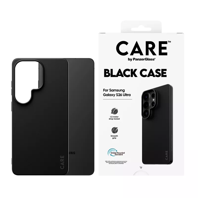 TPU-kotelo PanzerGlass CARE™ Samsung Galaxy S26 Ultra — musta