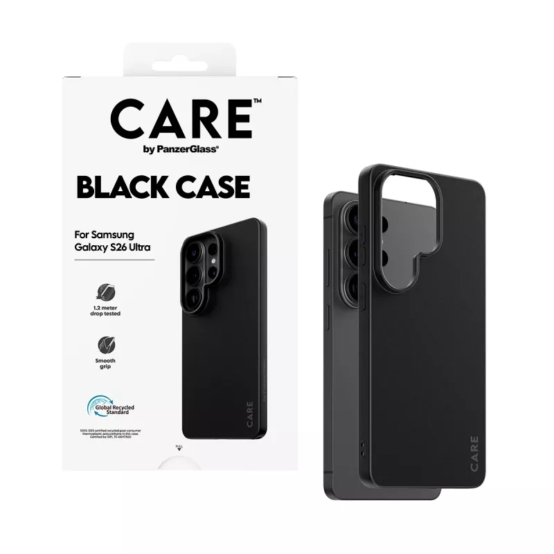 TPU-kotelo PanzerGlass CARE™ Samsung Galaxy S26 Ultra — musta