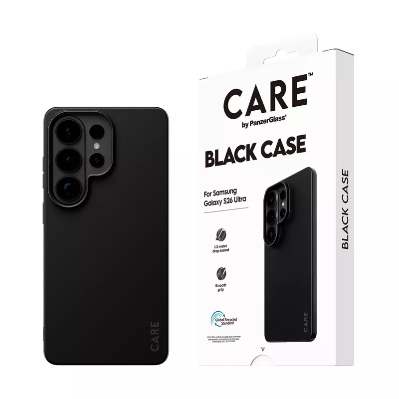 TPU-kotelo PanzerGlass CARE™ Samsung Galaxy S26 Ultra — musta