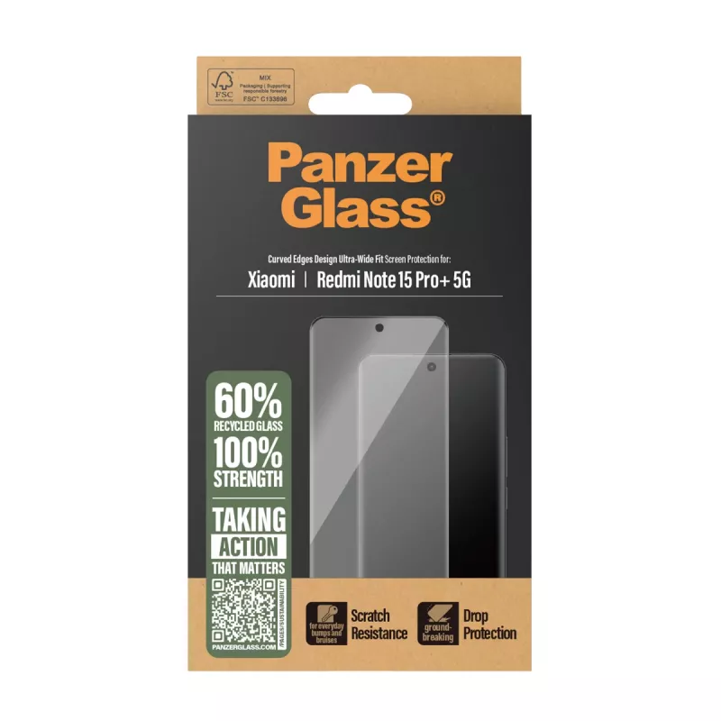 PanzerGlass® näytönsuoja Xiaomi Redmi Note 15 Pro+ 5G | Ultra-Wide Fit