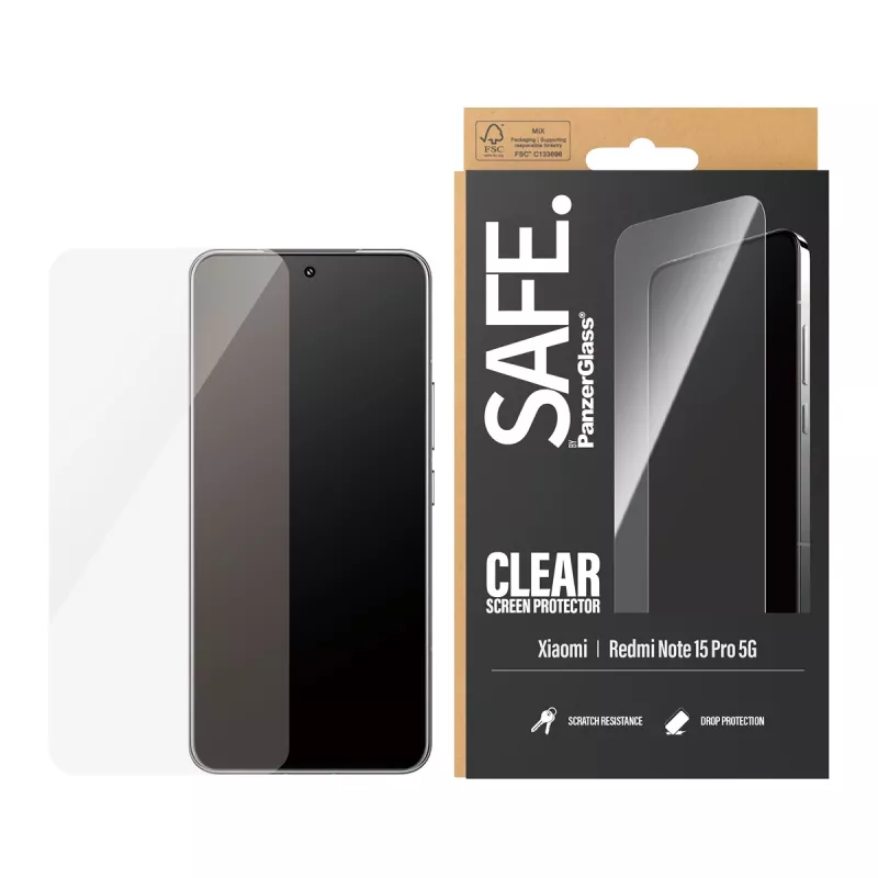 PanzerGlass SAFE. by ® näytönsuoja Xiaomi Redmi Note 15 Pro 5G | Ultra-Wide Fit