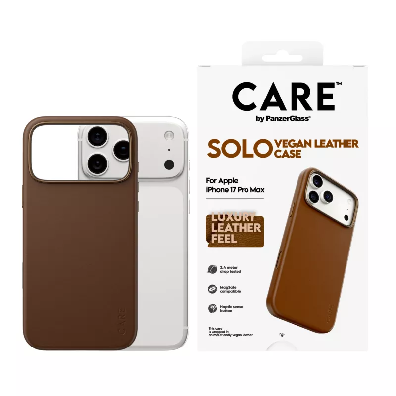 Puhelinkotelo PanzerGlass CARE Solo Case ruskea Apple iPhone 17 Pro Max, kotelo, ruskea
