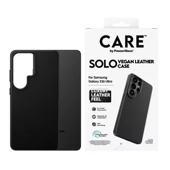 PanzerGlass CARE Solo kotelo Samsung Galaxy S26 Ultra, musta, Qi-yhteensopiva