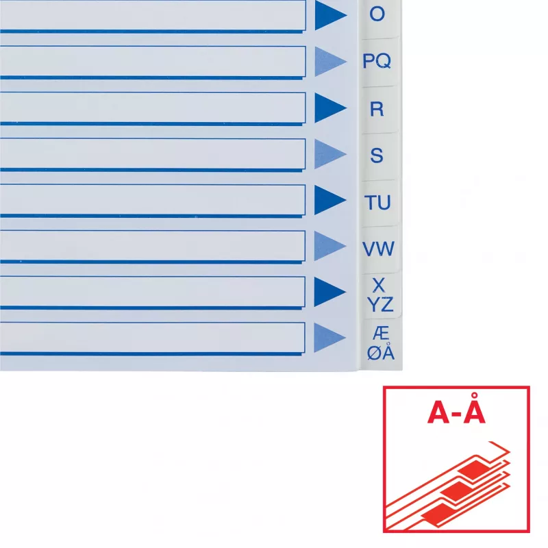 Esselte 100149 välilehti polypropeeni (PP) valkoinen