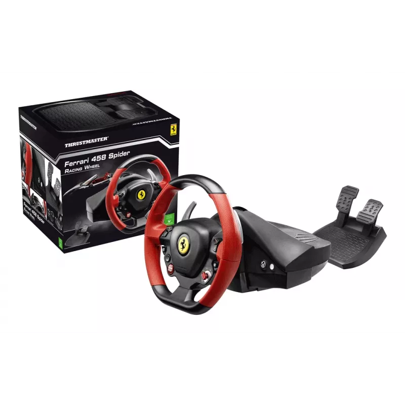 Thrustmaster Ferrari 458 Spider musta, punainen USB ratti + polkimet Xbox One