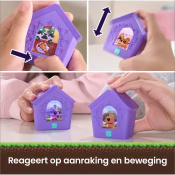 Bitzee, interaktiivinen koiratalo-lelu, jossa 15 pentua sisällä, 3D-leikkihuone, reagoi kosketukseen, digitaalinen lemmikkilelu tytöille ja pojille 5-vuotiaasta alkaen