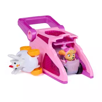 PAW Patrol Skye Pup Squad laukaisimet ja Chickaletta-ajoneuvo 2 kpl pakkaus, lelu pojille ja tytöille 3-vuotiaasta alkaen