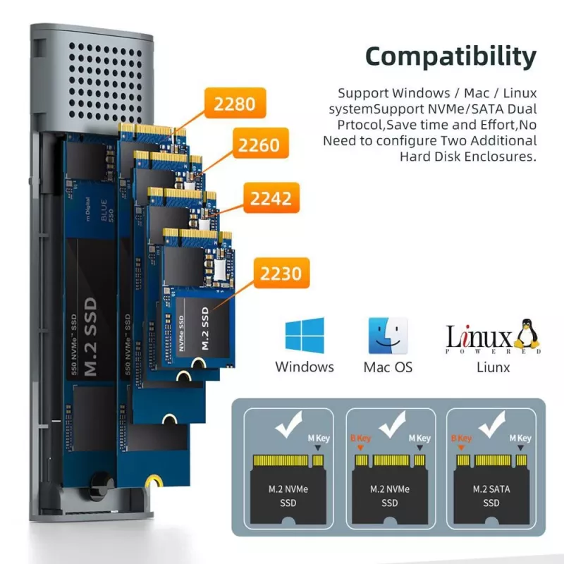 CoreParts MSUB3304 muistikotelo HDD/SSD-kotelo musta