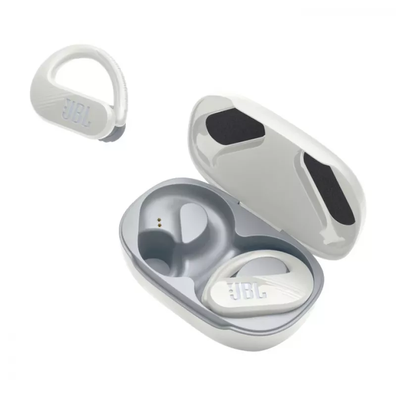 JBL Endurance PEAK 3 kuulokemikrofoni True Wireless Stereo (TWS) korvakoukku puhelut/musiikki/urheilu/arkikäyttö USB Type-C Bluetooth latausteline valkoinen