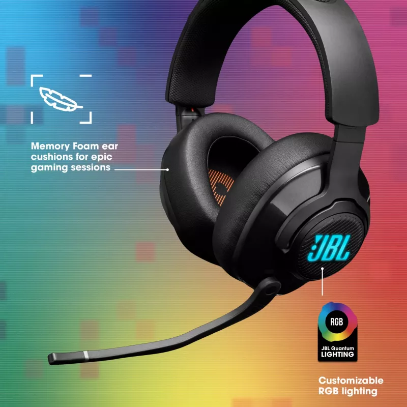 JBL Quantum 400 MUSTA, johdollinen, pelaaminen, 20 - 20000 Hz, 248 g, kuulokkeet, musta