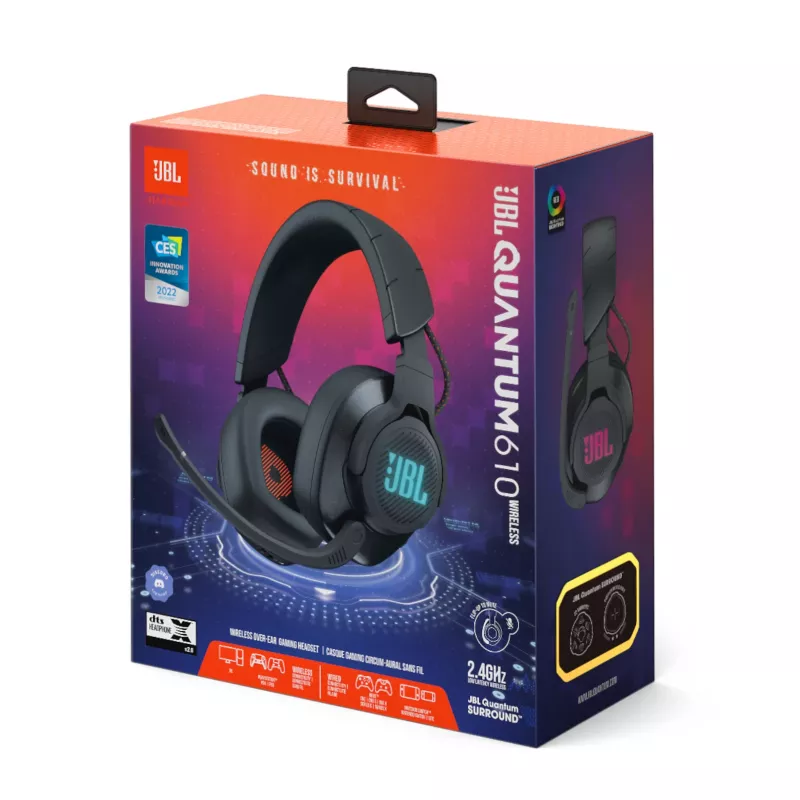 JBL Quantum 610 langaton kuulokkeet johdollinen & langaton pääpanta pelaaminen USB Type-C musta
