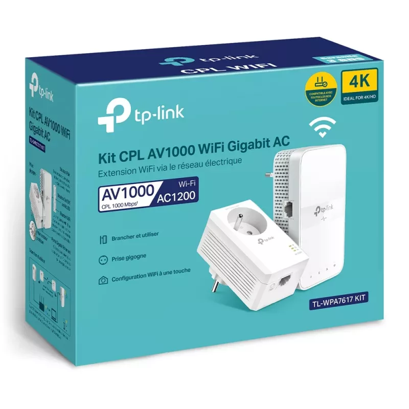 TP-Link TL-WPA7617 KIT 1200 Mbit/s Ethernet LAN Wi-Fi valkoinen 2 kpl