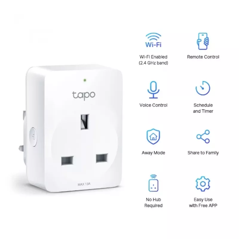 Älykäs Wi-Fi-pistorasia TP-Link Tapo Mini P100