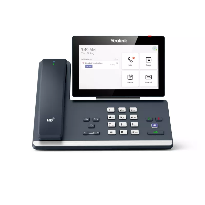 Yealink MP58-WH Microsoft Teams Edition, IP-puhelin, harmaa, langaton käsipuhelin, työpöytä, Android, Microsoft Teams