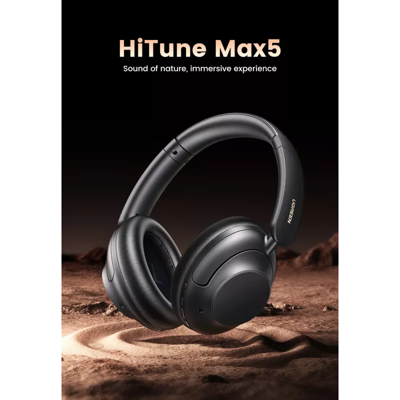 Ugreen HiTune Max5 kuulokemikrofoni johdollinen & langaton panta puhelut/musiikki Bluetooth musta