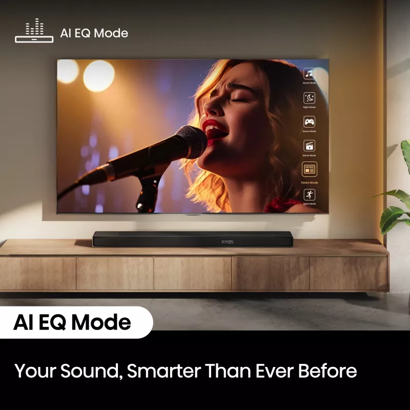 Soundbar Hisense AX5140Q 5.1.4 Dolby Atmos, 600 W RMS, langaton subwoofer 280 W, musta