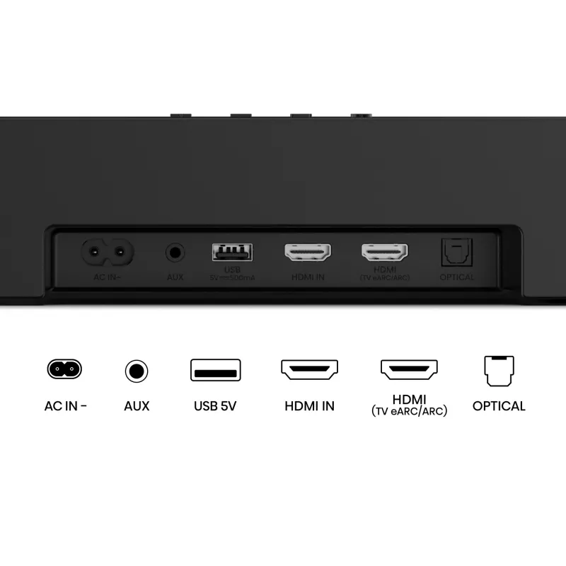 Soundbar Hisense AX5140Q 5.1.4 Dolby Atmos, 600 W RMS, langaton subwoofer 280 W, musta