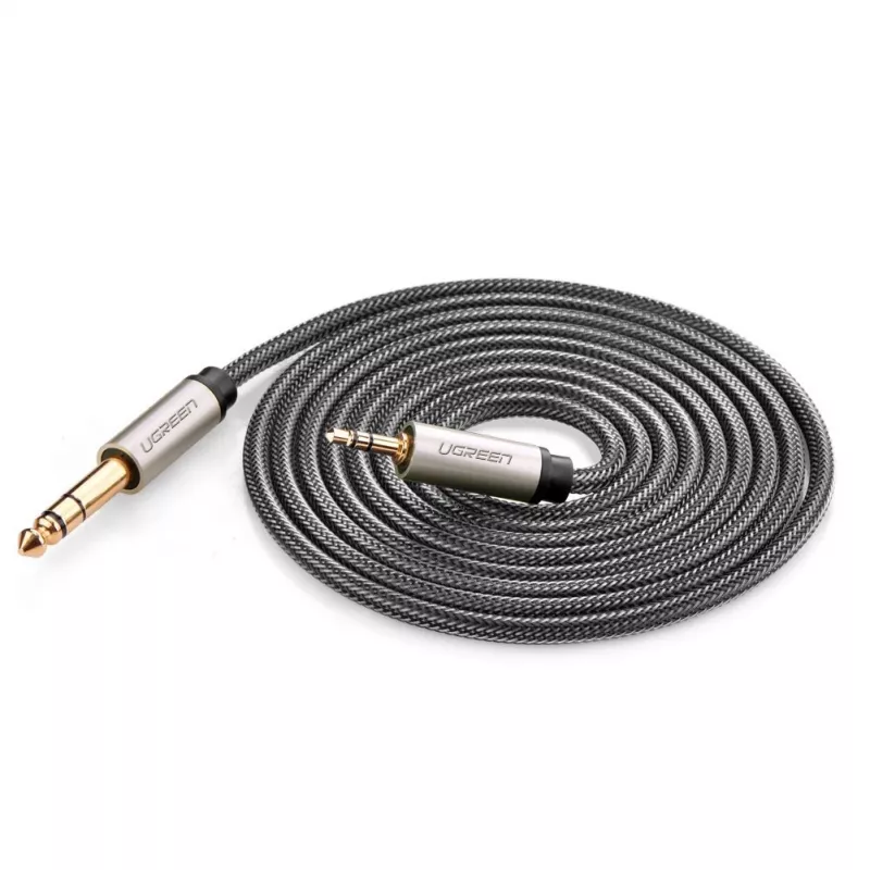 Audiokaapeli Ugreen 10628 2m 6,35mm - 3,5mm pistoke musta