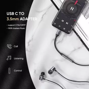 Matkapuhelinkaapeli Ugreen 30632 USB-C - 3,5 mm musta