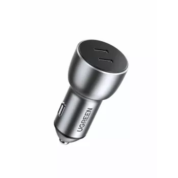 Autolaturi Ugreen 70594 yleislaturi harmaa 12/24V 2x USB Type-C