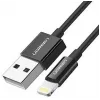 Ugreen 80823 US155 puhelinkaapeli musta 2 m USB A Lightning