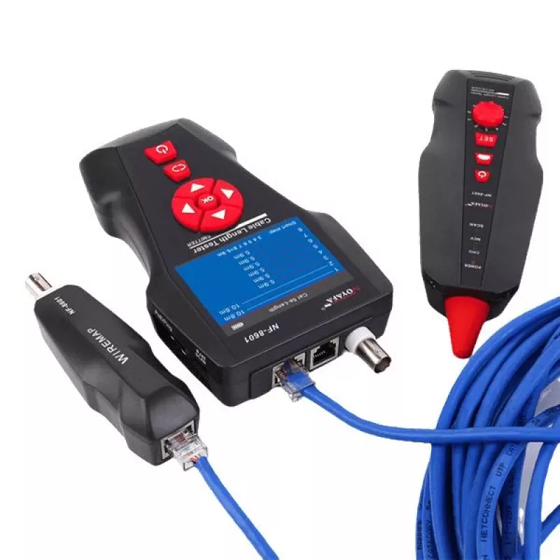 Kaapelitesteri LYNX CS TLCD88 — LCD-testeri Cat3/Cat5E/Cat6 ja PoE-tunnistus