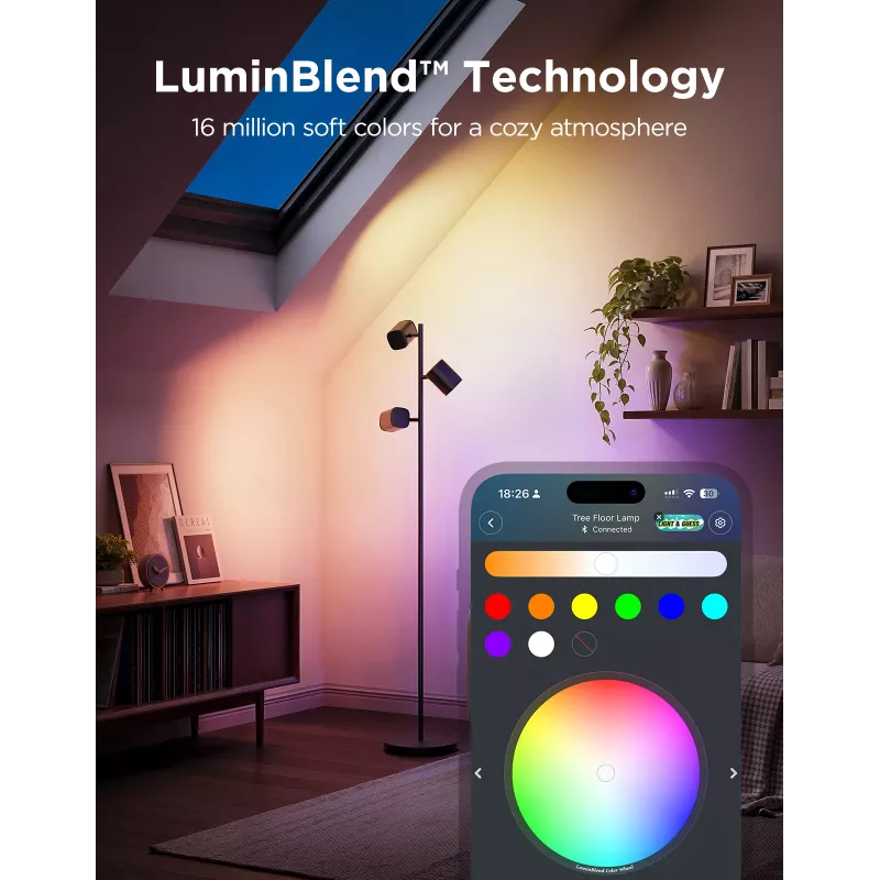 Govee Tree Floor Lamp älykäs jalkavalaisin WLAN/Bluetooth 72 W
