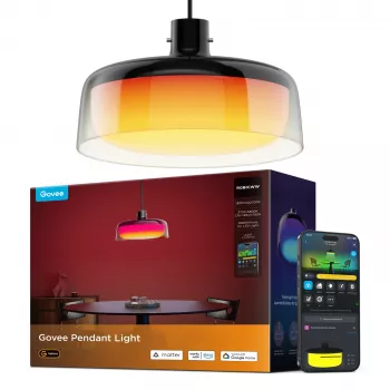 Älykäs kattovalaisin Govee Pendant Light Wi‑Fi/Bluetooth, läpinäkyvä, Ø300×H171 mm