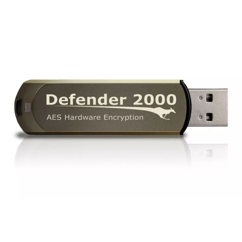 iStorage Kanguru Defender 2000 FIPS 140-2 sertifioitu, 32 GB USB-muistitikku USB Type-A 2.0 ruskea