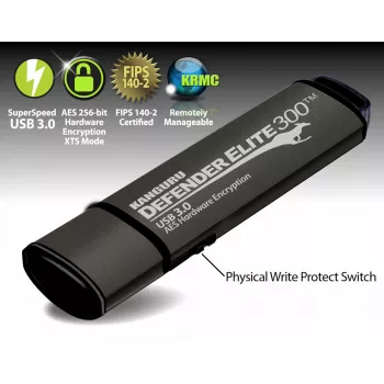 Kanguru Defender Elite 300 USB-muistitikku 256 GB USB Type-A 3.2 Gen 1 (3.1 Gen 1) musta
