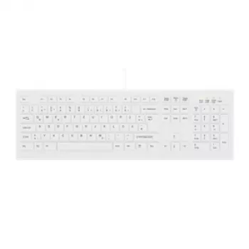 Contour Design Active Key Contour ClassicClean lääketieteellinen näppäimistö irrotettava suojus täysikokoinen johdollinen valkoinen CH C8100