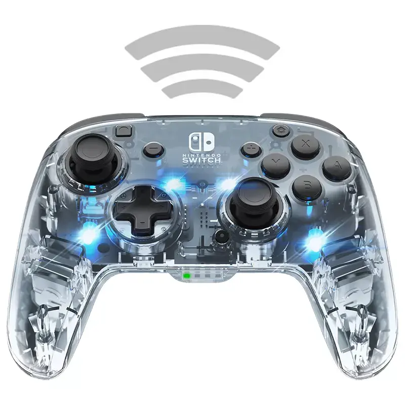 PDP Afterglow musta, läpinäkyvä peliohjain analoginen / digitaalinen Nintendo Switch, Nintendo Switch Lite, Nintendo Switch OLED
