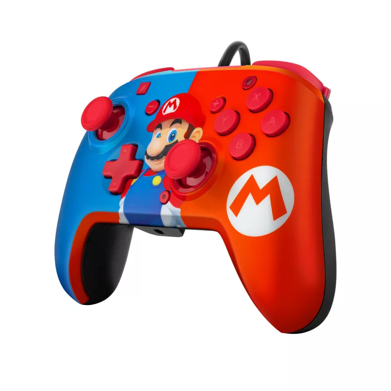 PDP REMATCH johdollinen ohjain: Power Pose Mario, peliohjain, Nintendo Switch, Nintendo Switch OLED, D-pad, Home-painike, analoginen / digitaalinen, johdollinen, USB