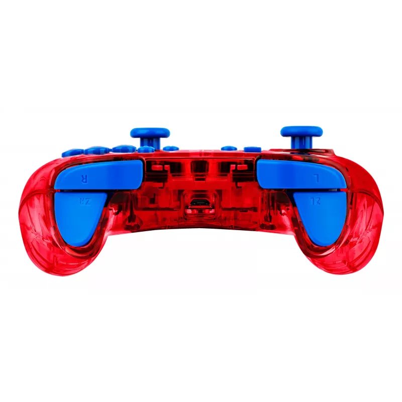 PDP Rock Candy: Mario Punch punainen, läpikuultava USB-peliohjain analoginen/digitaalinen Nintendo Switch, Nintendo Switch Lite, Nintendo Switch OLED