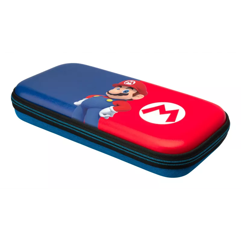 Kovakuorinen kantolaukku PDP ohut Deluxe Power Pose Mario Nintendo - sininen/punainen